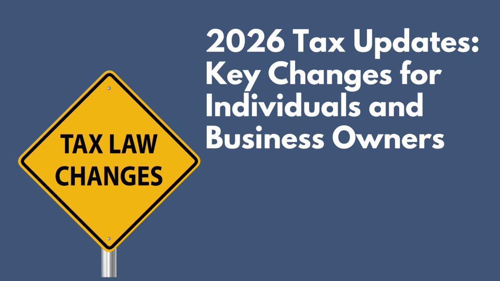 Orange Road Sign with the words Tax Law Changes on it and the title next to it
