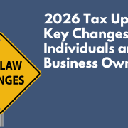 Orange Road Sign with the words Tax Law Changes on it and the title next to it